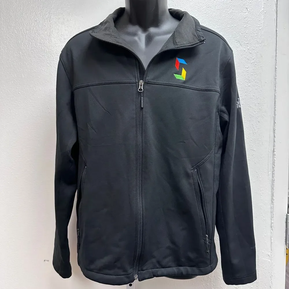 The North Face Wind Wall Mens Black Lightweight Full Zip Jacket Size‎ Medium